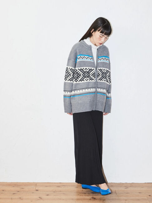  「カウチン柄ニットカーディガン」|カーディガン|