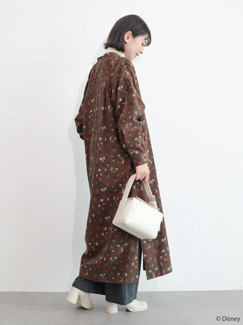  「プリントコーデュロイワンピース/Mickey」|ワンピース|