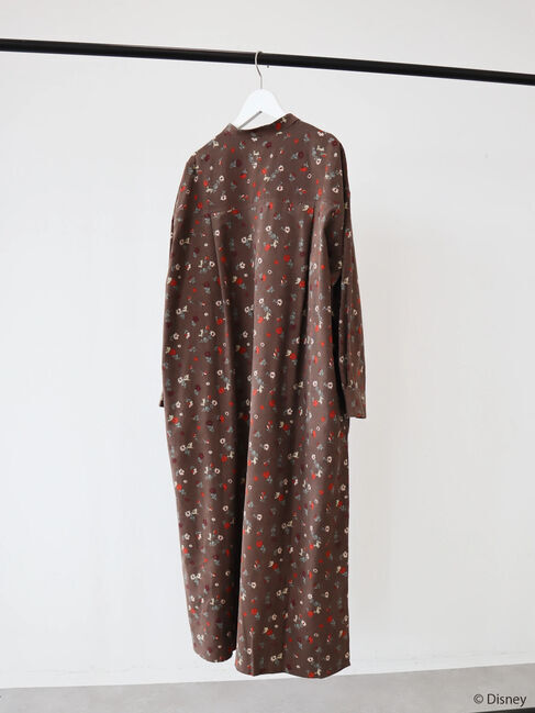  「プリントコーデュロイワンピース/Mickey」|ワンピース|