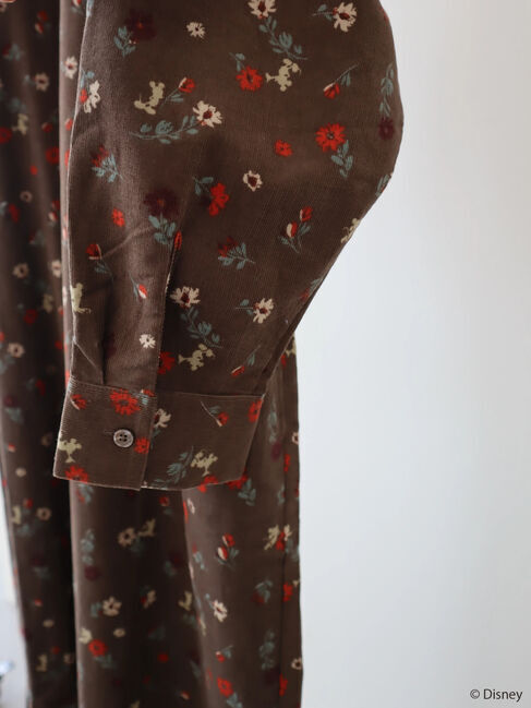  「プリントコーデュロイワンピース/Mickey」|ワンピース|