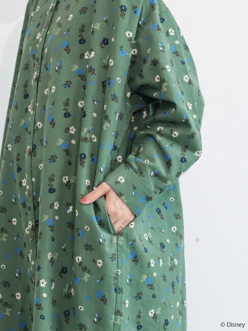  「プリントコーデュロイワンピース/Mickey」|ワンピース|