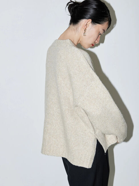  「カラーMixルーズニットプルオーバー」|ニット・セーター|