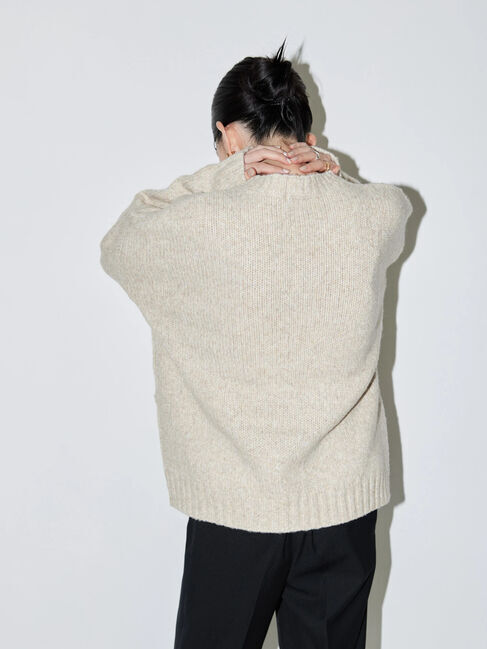  「カラーMixルーズニットプルオーバー」|ニット・セーター|