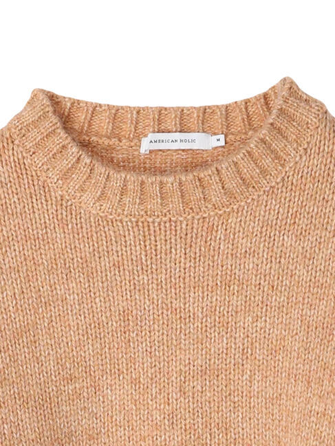  「カラーMixルーズニットプルオーバー」|ニット・セーター|