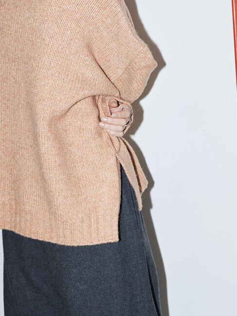  「カラーMixルーズニットプルオーバー」|ニット・セーター|