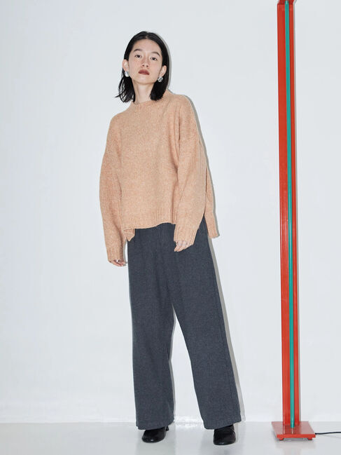  「カラーMixルーズニットプルオーバー」|ニット・セーター|