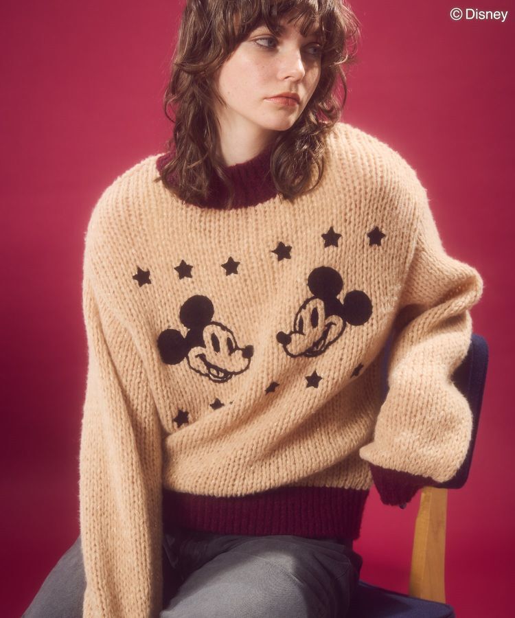 AMERICAN HOLIC「刺繍チャンキーニット/Disney」|ニット・セーター|