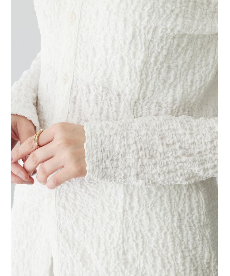 AnriettMusee「ふくれジャガードシャツ」|シャツ・ブラウス|