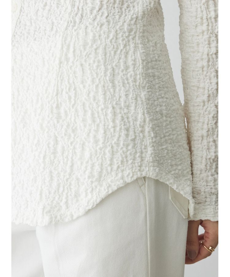 AnriettMusee「ふくれジャガードシャツ」|シャツ・ブラウス|