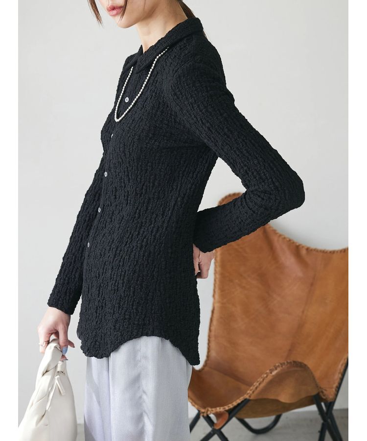 AnriettMusee「ふくれジャガードシャツ」|シャツ・ブラウス|