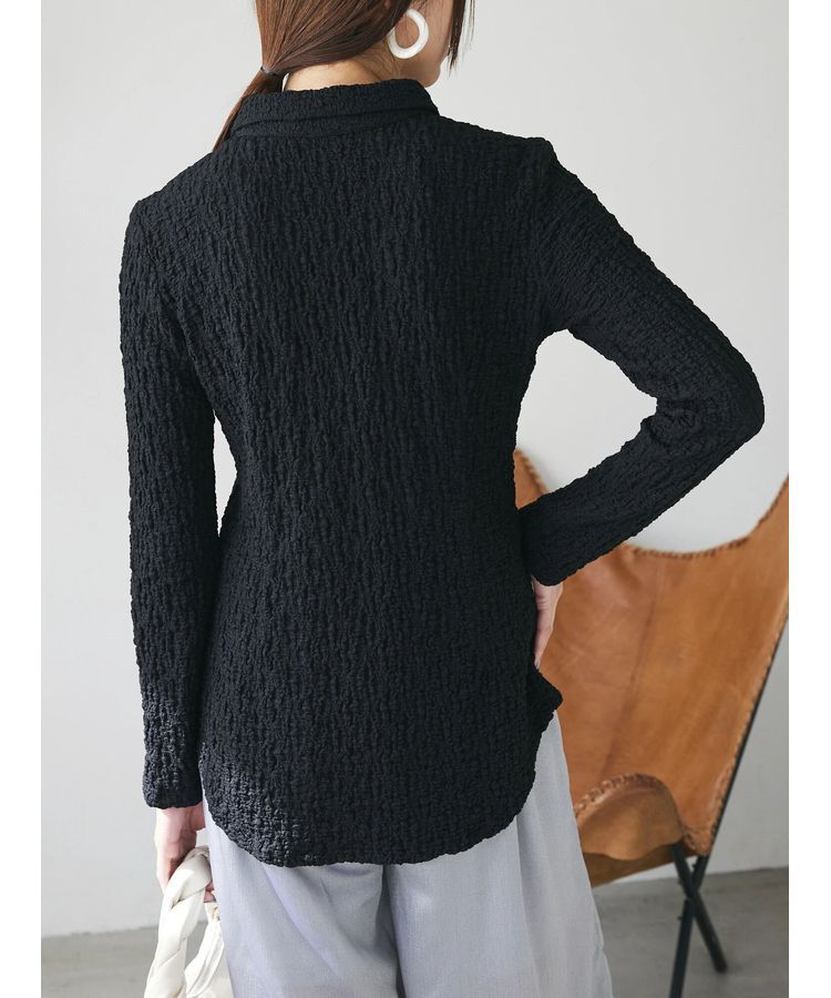 AnriettMusee「ふくれジャガードシャツ」|シャツ・ブラウス|