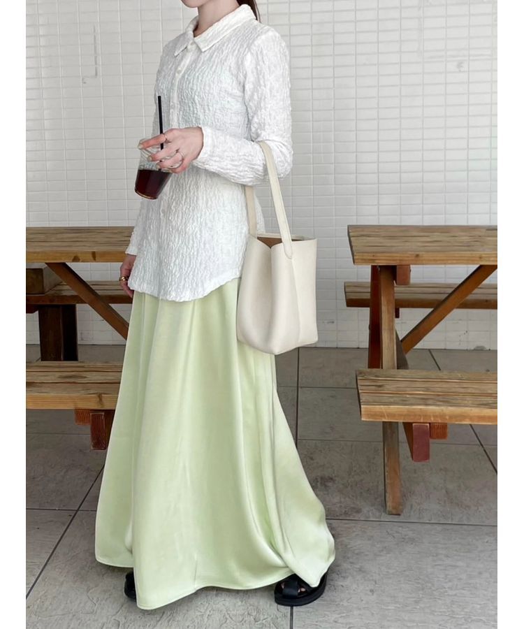 AnriettMusee「ふくれジャガードシャツ」|シャツ・ブラウス|