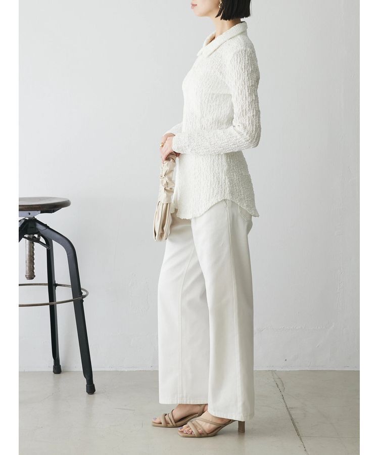 AnriettMusee「ふくれジャガードシャツ」|シャツ・ブラウス|