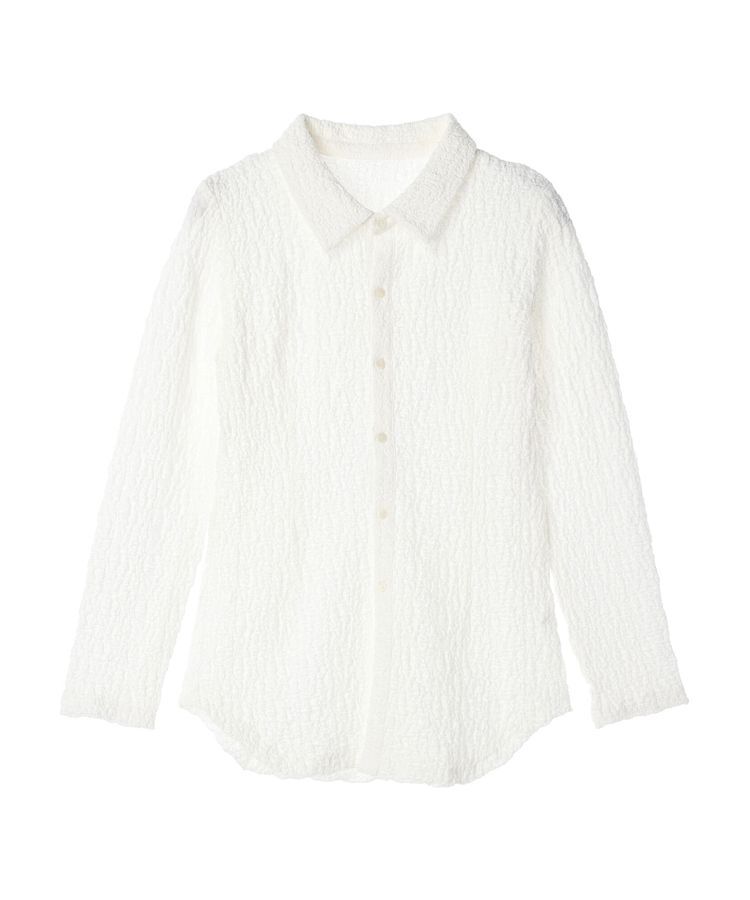 AnriettMusee「ふくれジャガードシャツ」|シャツ・ブラウス|