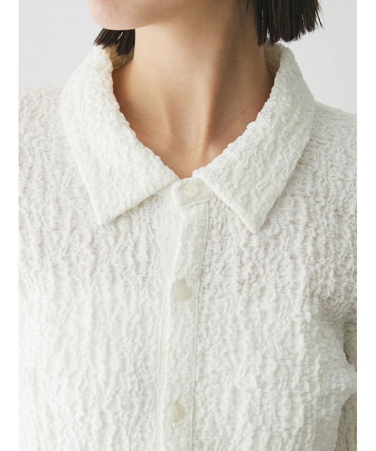 AnriettMusee「ふくれジャガードシャツ」|シャツ・ブラウス|