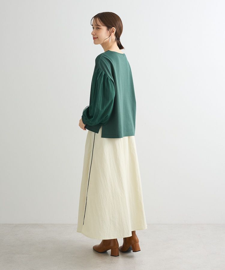 Green Parks「ナイロンラインフレアスカート」|フレア|