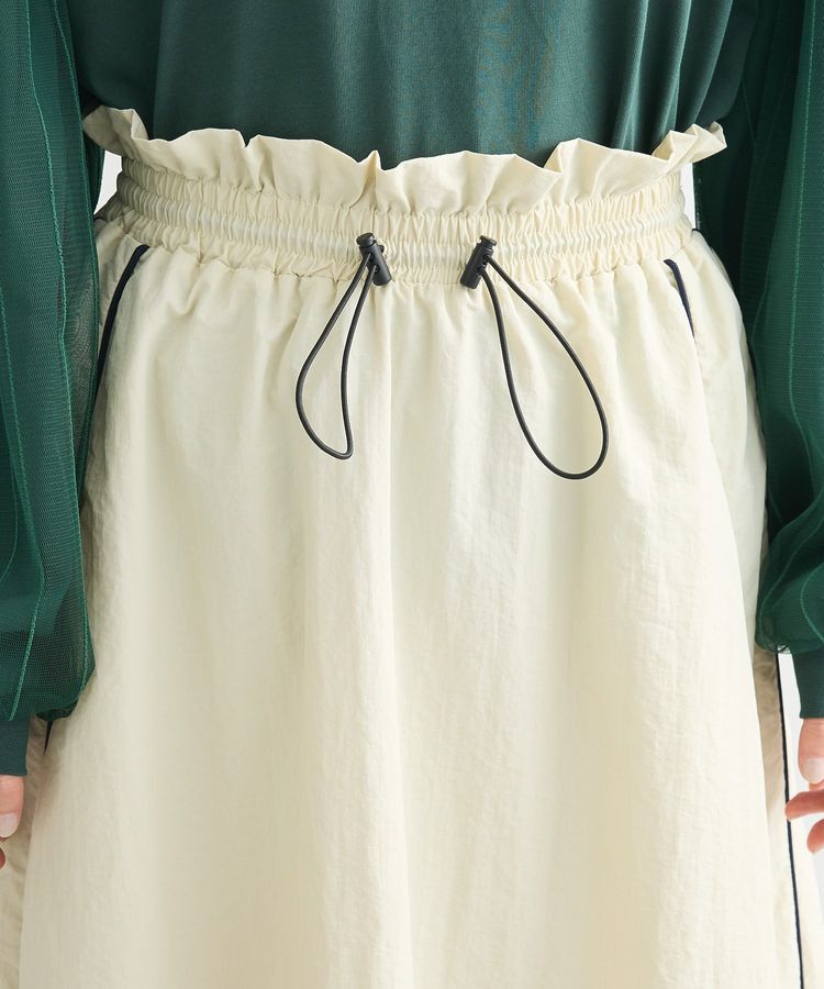 Green Parks「ナイロンラインフレアスカート」|フレア|