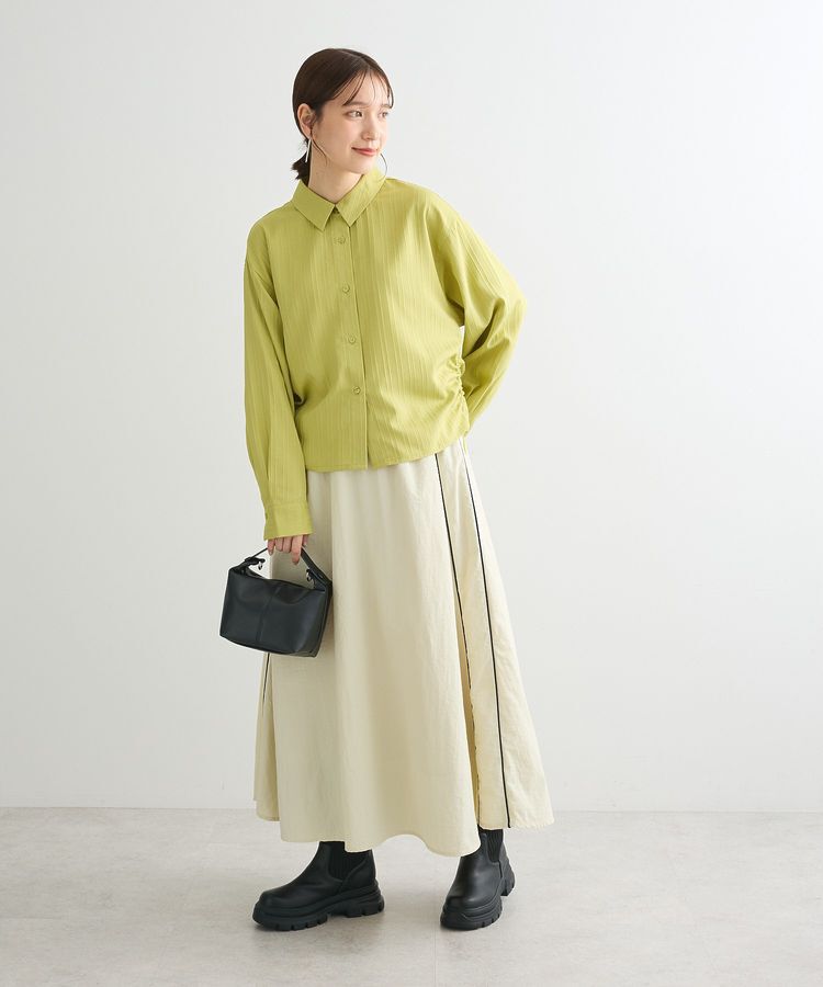 Green Parks「ナイロンラインフレアスカート」|フレア|