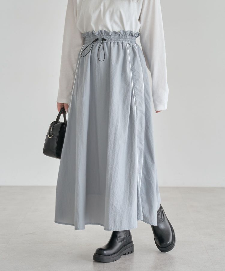 Green Parks「ナイロンラインフレアスカート」|フレア|