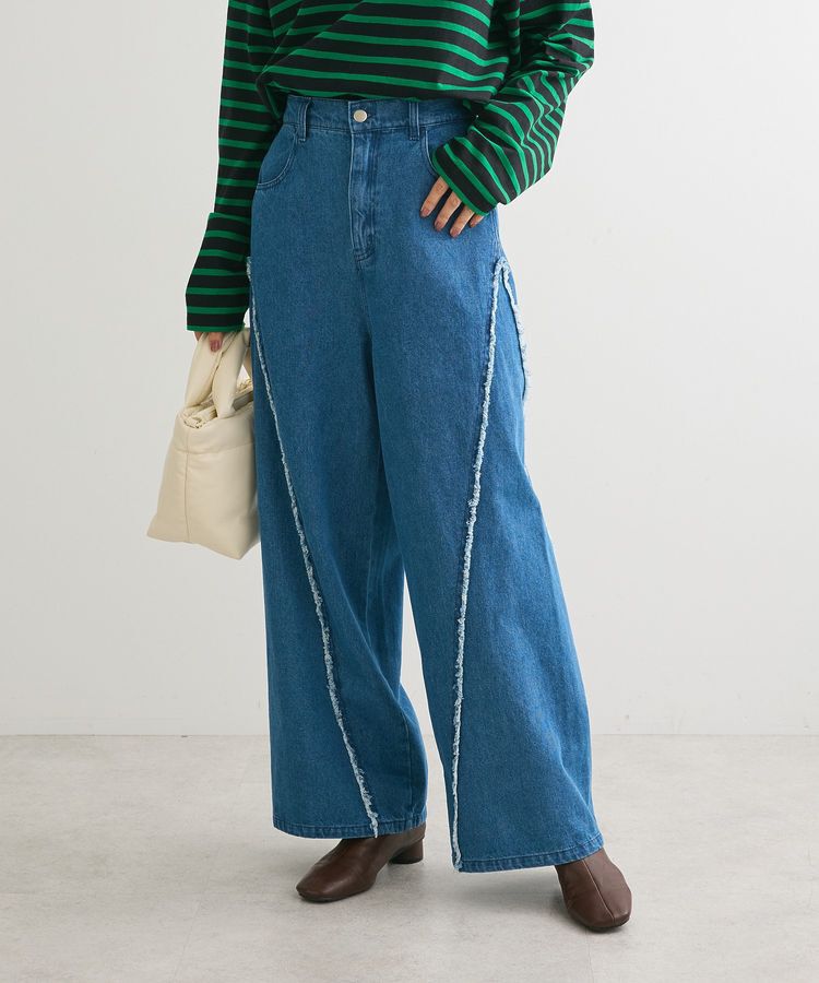 Green Parks「・DOUBLE FLAGS サイドキリカエデニム」|デニム|