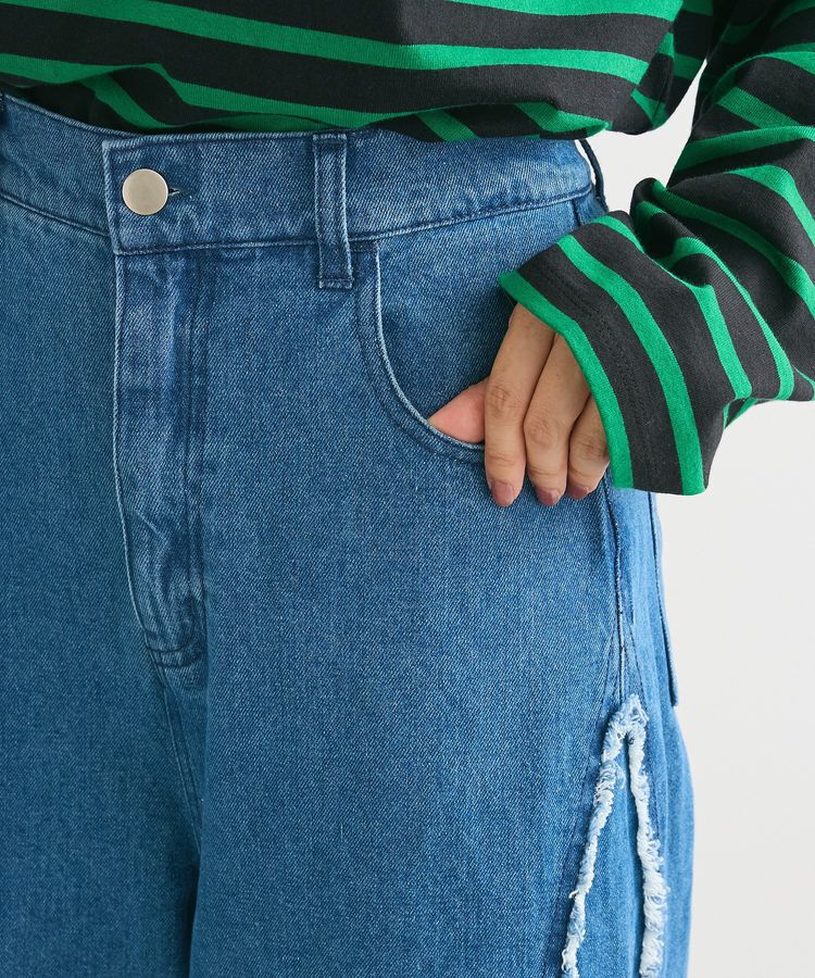 Green Parks「・DOUBLE FLAGS サイドキリカエデニム」|デニム|