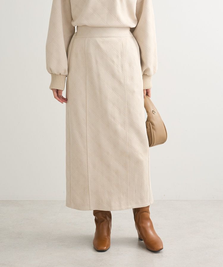 Green Parks「・ELENCARE DUE エンボスナロースカート」|タイト|