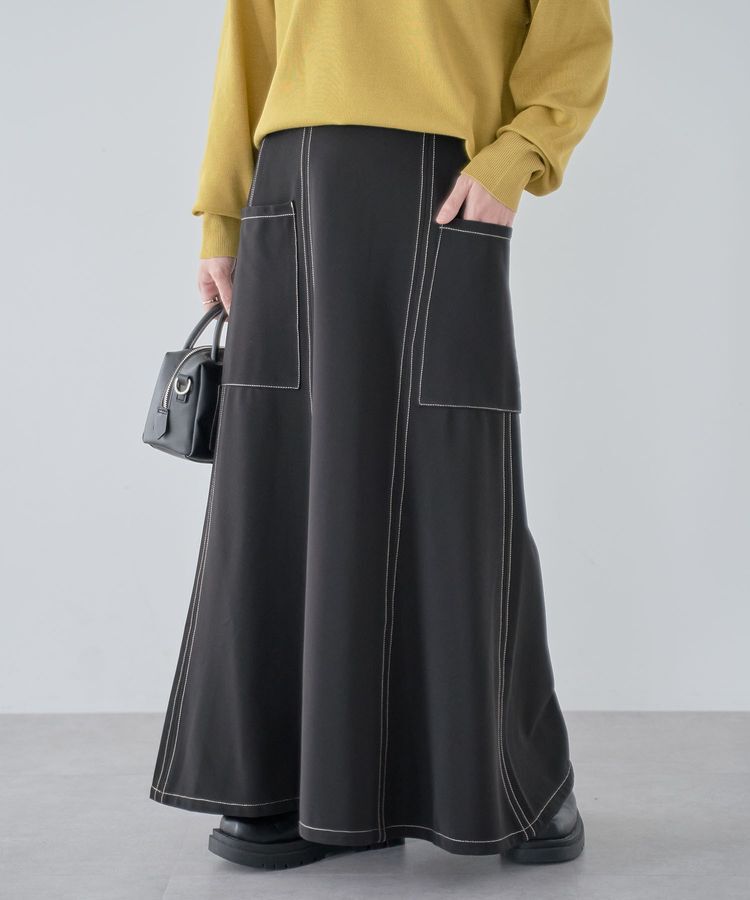 Green Parks「・ELENCARE DUE カラーstフレアスカート」|フレア|Black