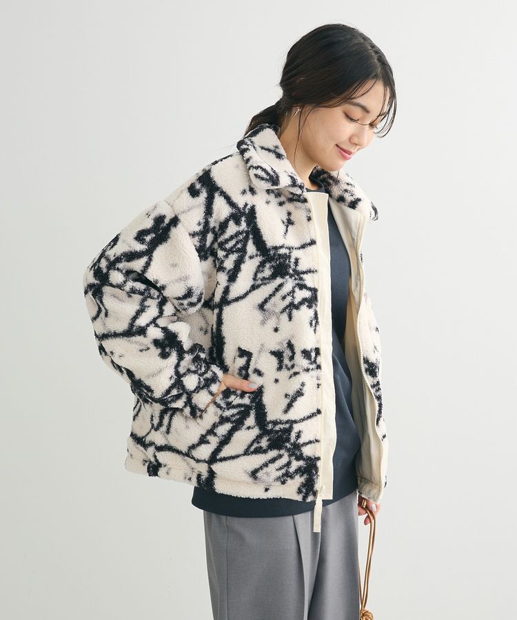 Green Parks「リバーシブルプリント柄ボアブルゾン」|ブルゾン・スタジャン|