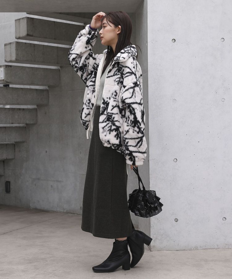 Green Parks「リバーシブルプリント柄ボアブルゾン」|ブルゾン・スタジャン|