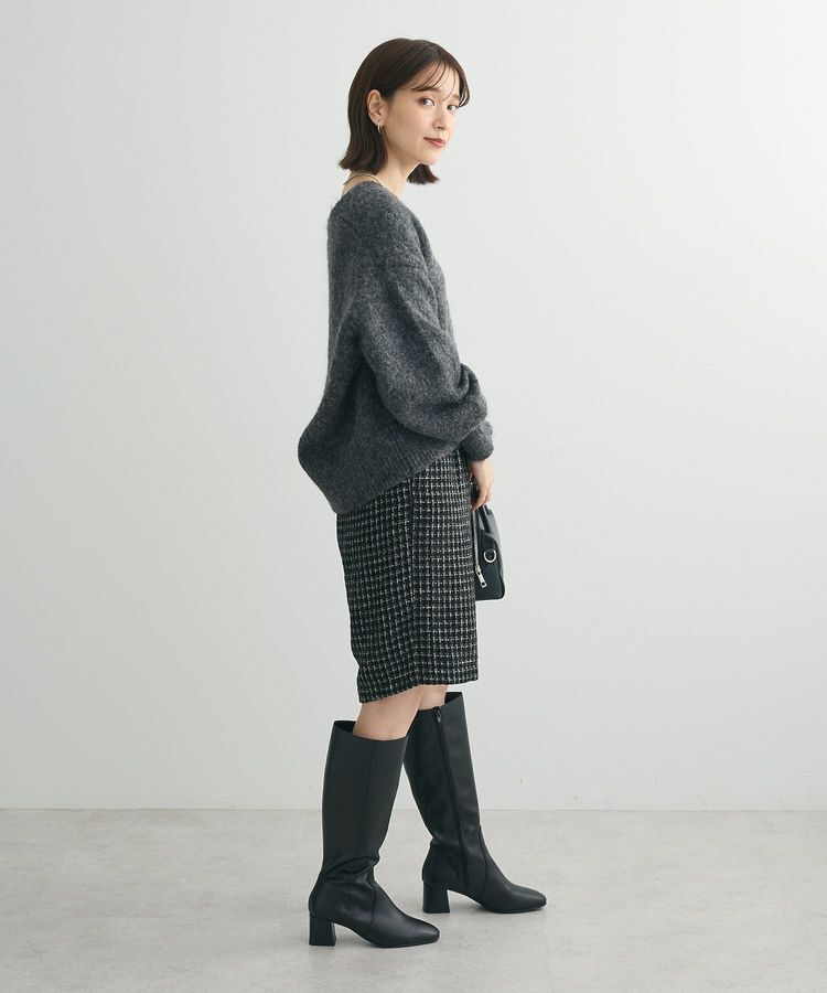 Green Parks「毛ふきシャギーVネックカーディガン」|カーディガン|