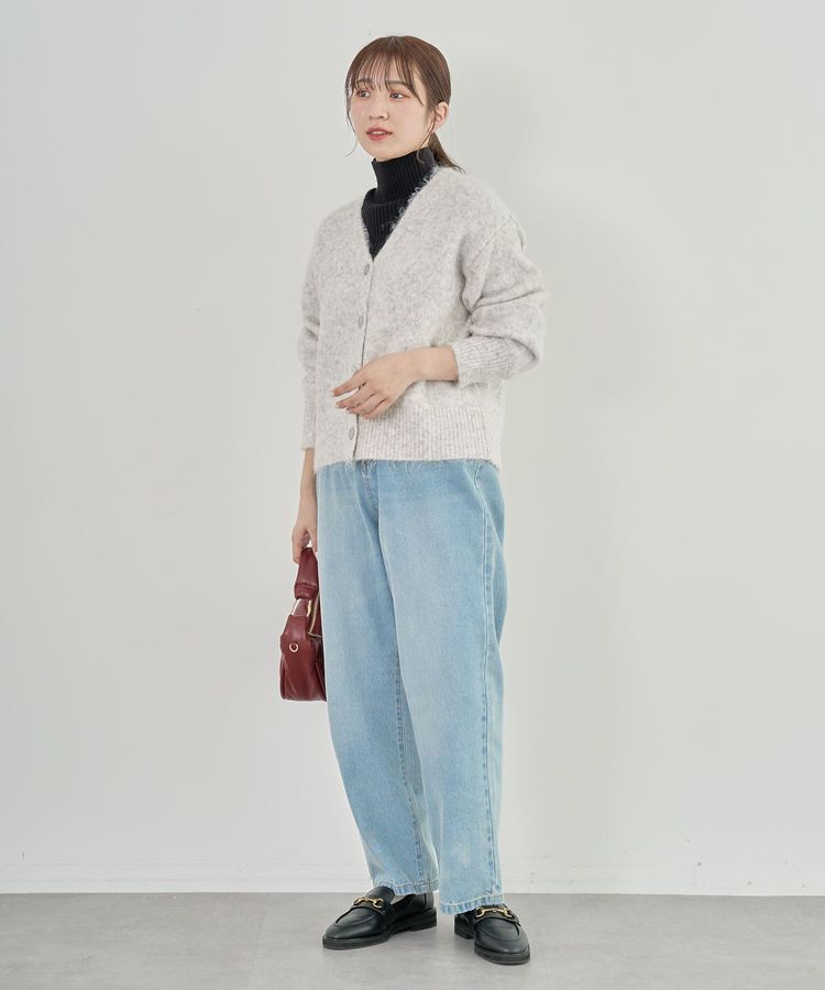 Green Parks「毛ふきシャギーVネックカーディガン」|カーディガン|
