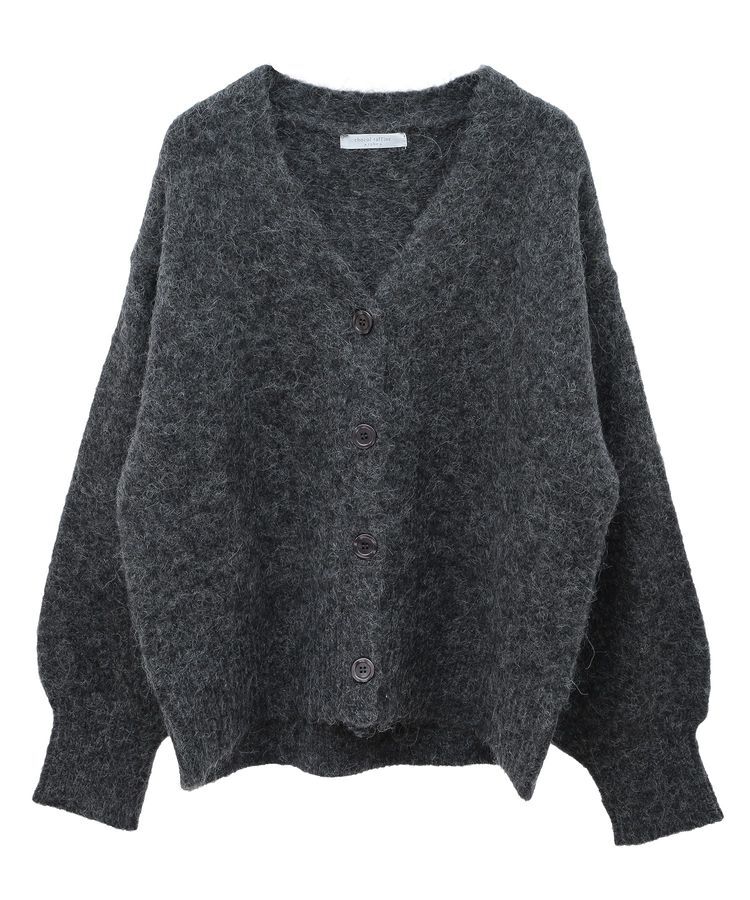 Green Parks「毛ふきシャギーVネックカーディガン」|カーディガン|