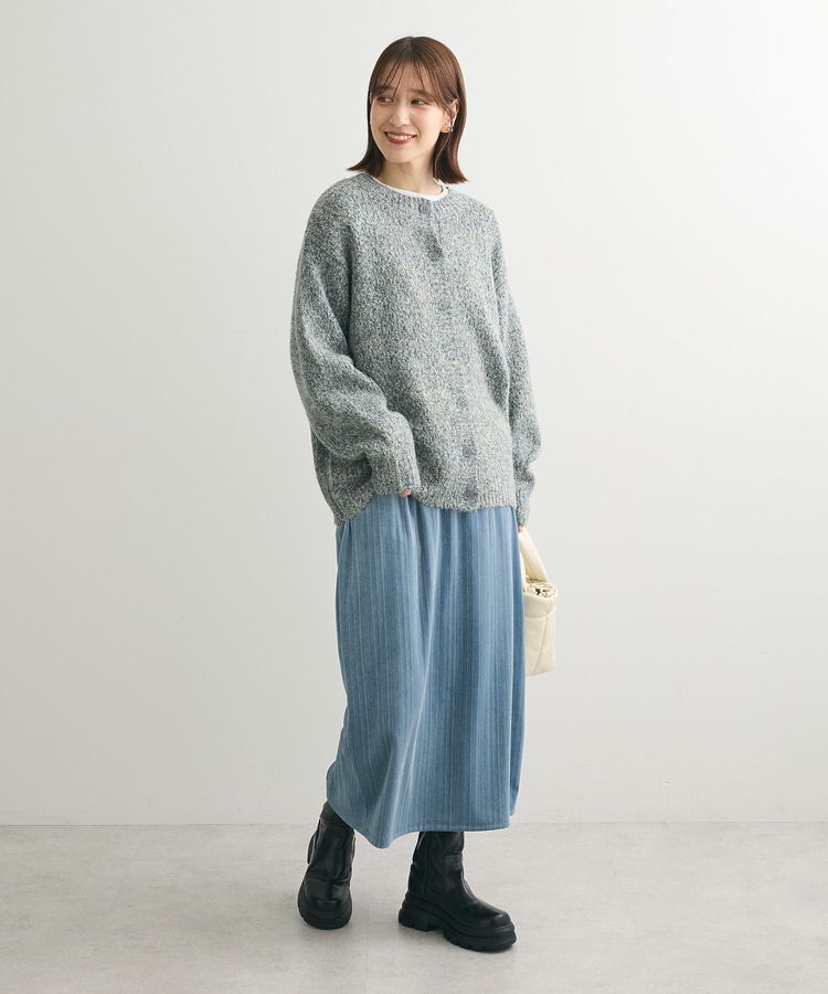 Green Parks「2WAYメランジMIXニットプルオーバー」|ニット・セーター|