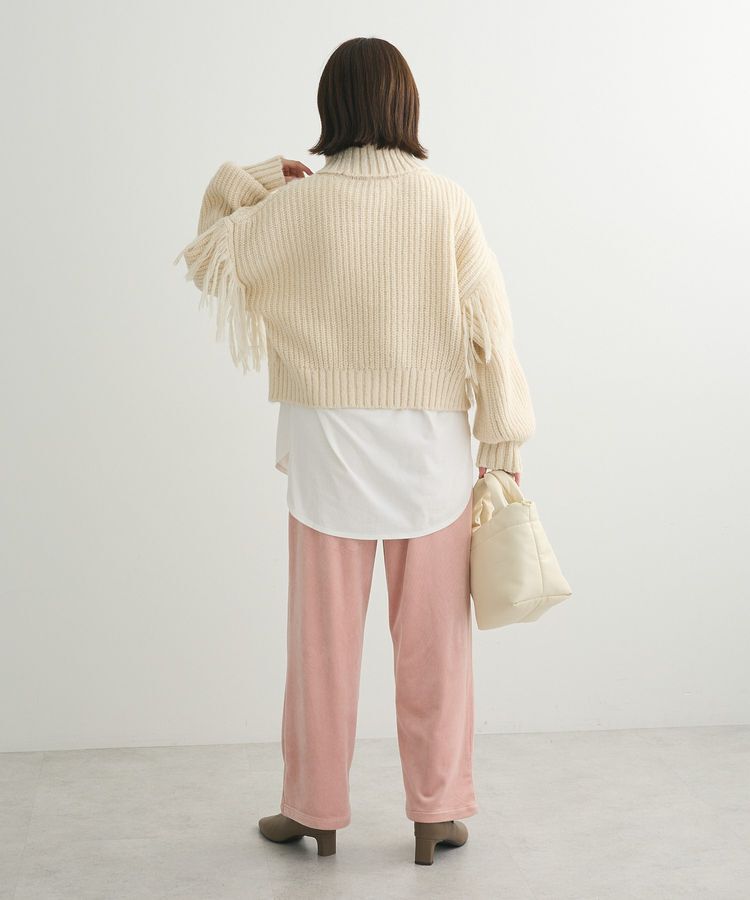 Green Parks「・swing by フリンジタートルニット」|ニット・セーター|