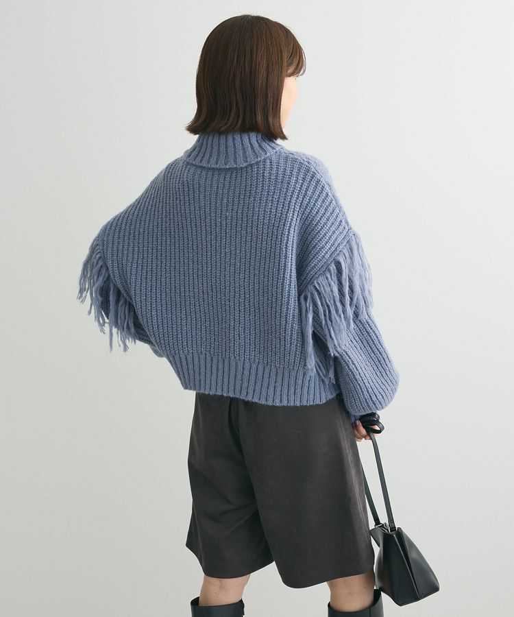 Green Parks「・swing by フリンジタートルニット」|ニット・セーター|