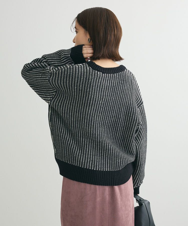 Green Parks「・ELENCARE DUE タック編バイカラーニット」|ニット・セーター|