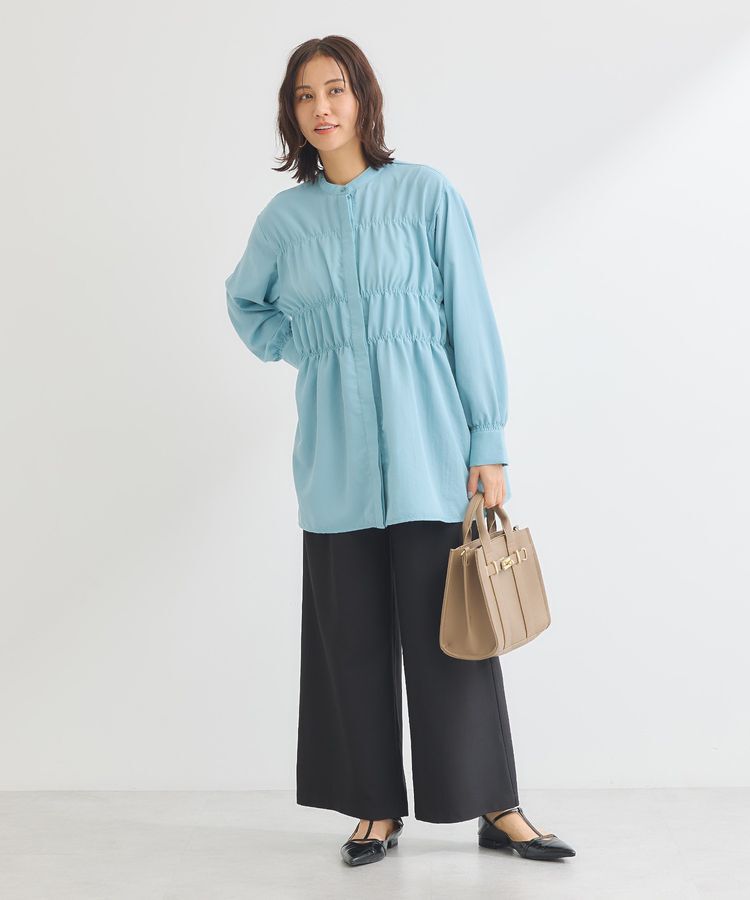 Green Parks「シャーリングシャツチュニック」|シャツ・ブラウス|