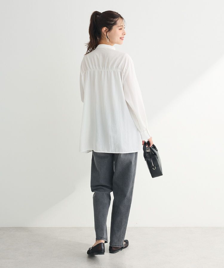 Green Parks「シャーリングシャツチュニック」|シャツ・ブラウス|