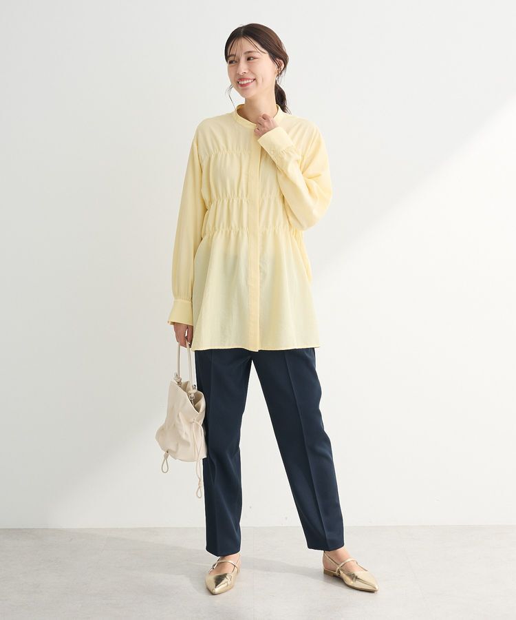 Green Parks「シャーリングシャツチュニック」|シャツ・ブラウス|