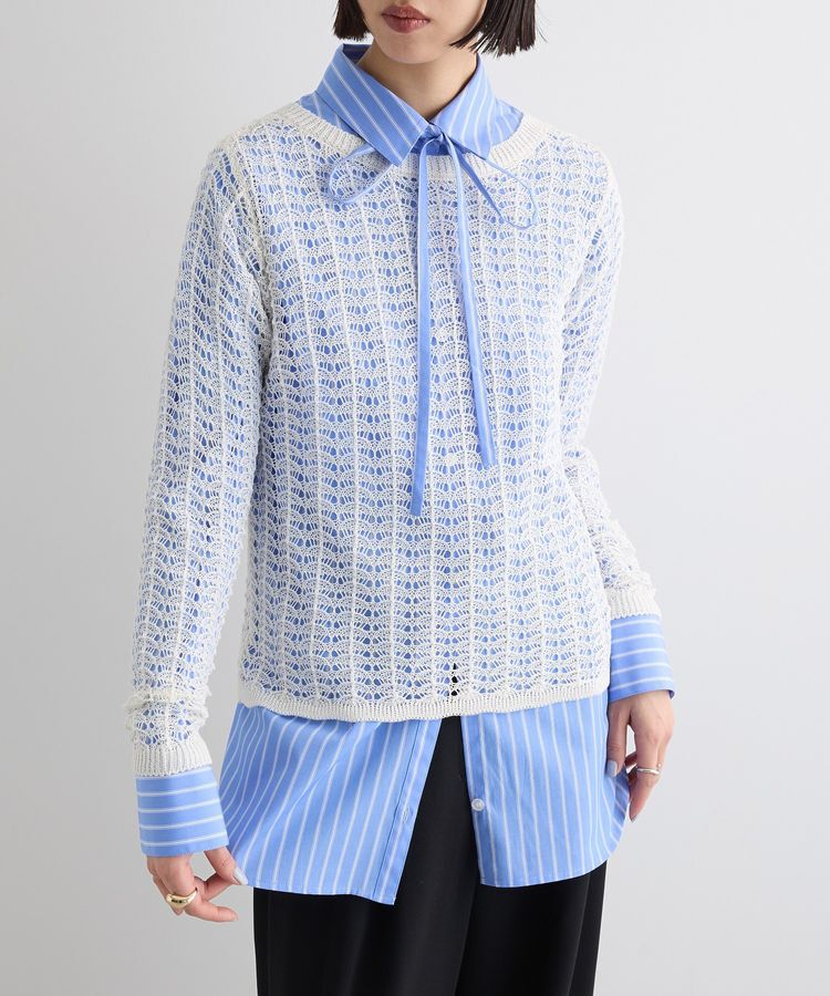 AnriettMusee「SET2点 クロシェ風ニットプルオーバー」|ニット・セーター|