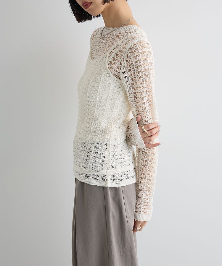 AnriettMusee「SET2点 クロシェ風ニットプルオーバー」|ニット・セーター|