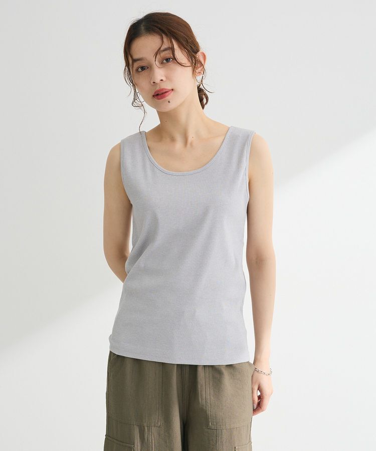 Green Parks「前後2Way ラメリブタンクトップ」|インナー|