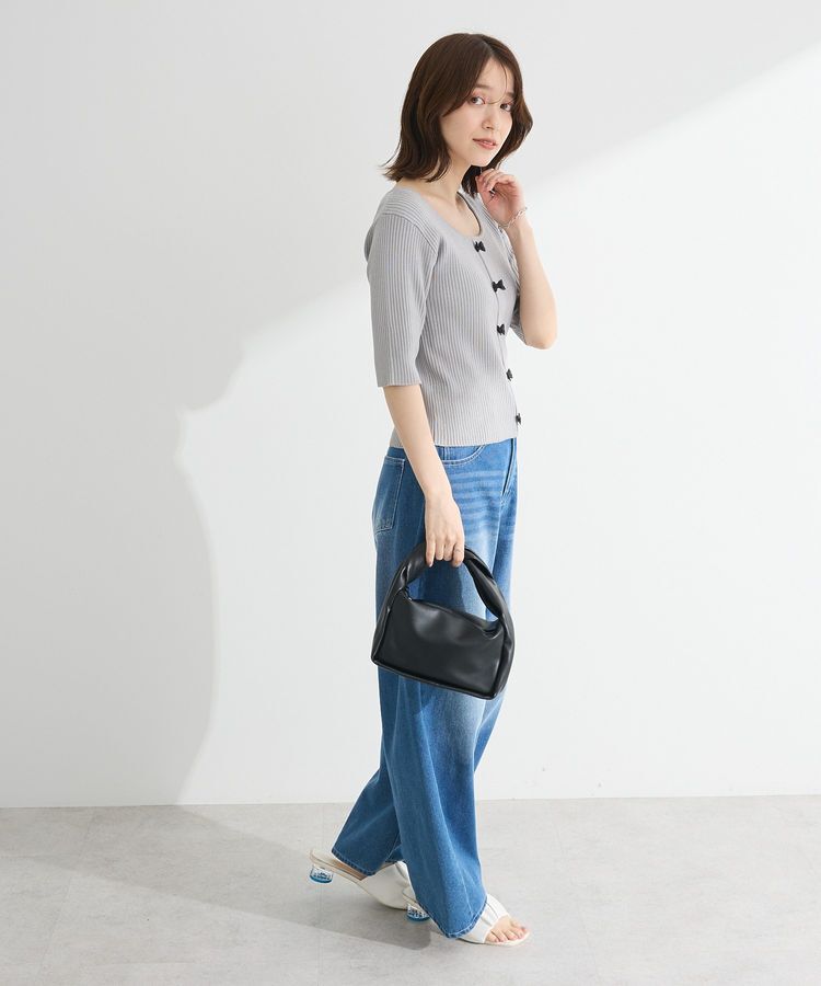 Green Parks「・swing by フロントリボンリブニット」|ニット・セーター|