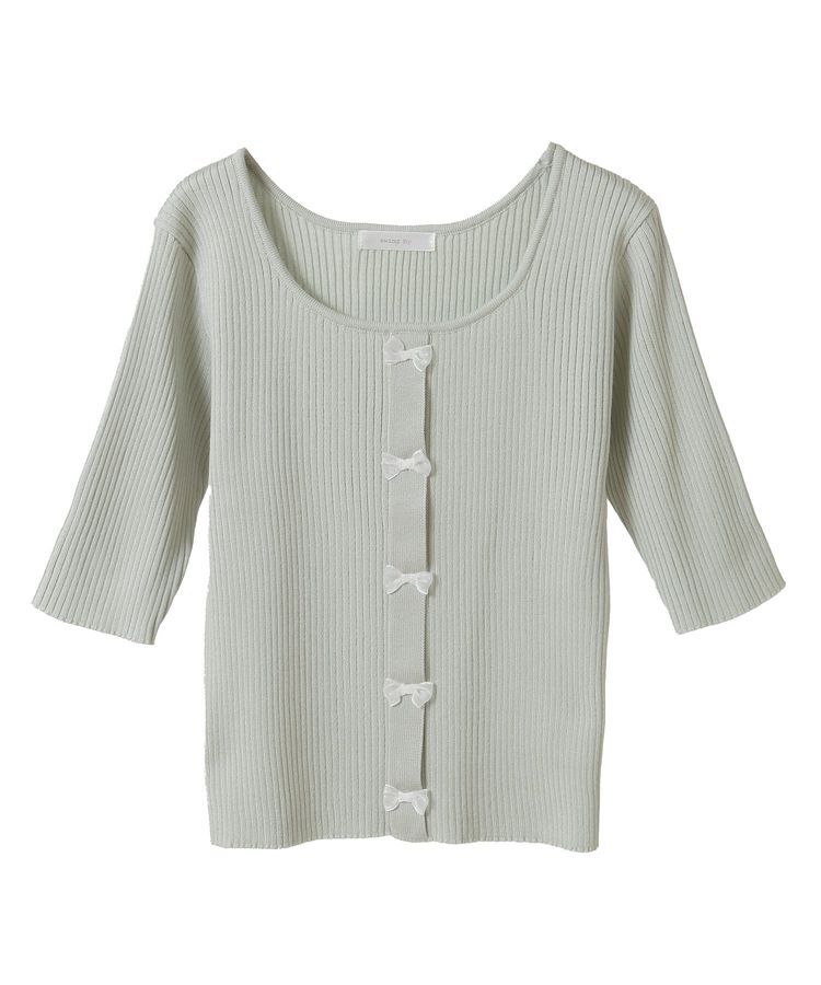 Green Parks「・swing by フロントリボンリブニット」|ニット・セーター|