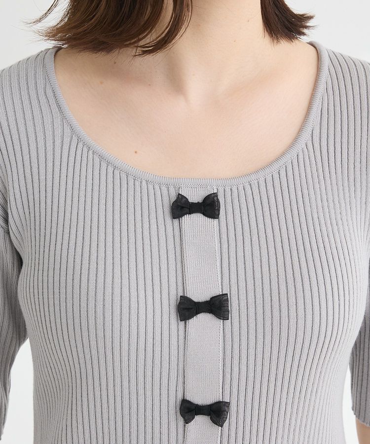 Green Parks「・swing by フロントリボンリブニット」|ニット・セーター|