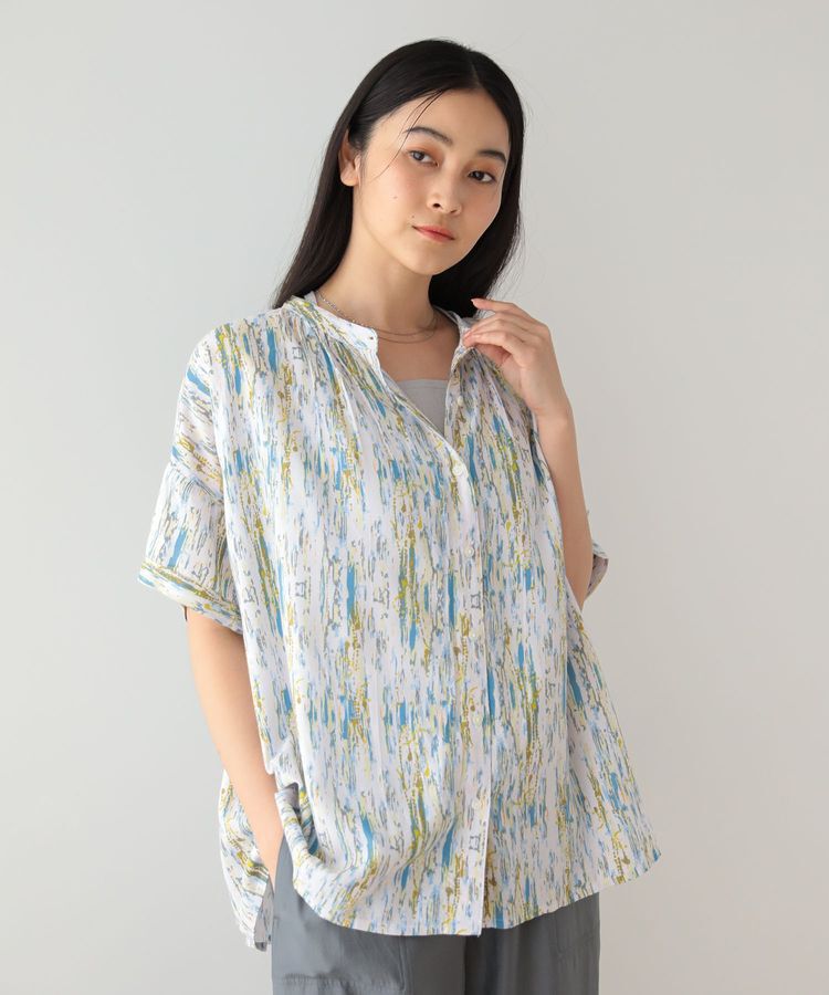 Green Parks「アソート柄さらっとレーヨンブラウス」|シャツ・ブラウス|