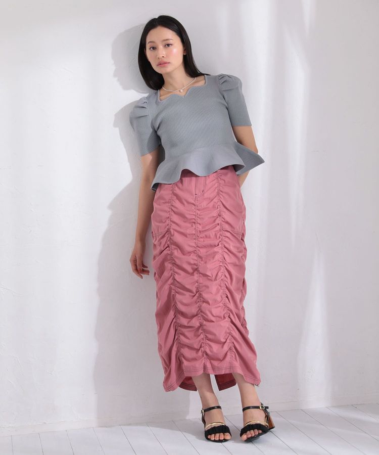 Green Parks「・SUGAR SPOON 配色stギャザースカート」|タイト|