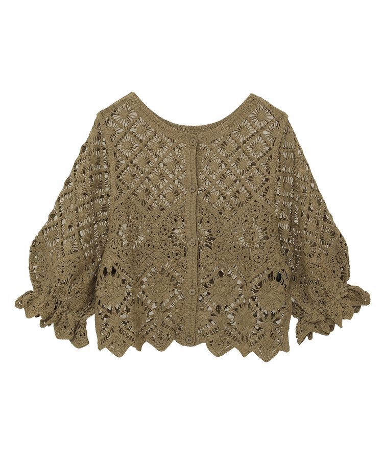 Green Parks「・SUGAR SPOON 2wayクロシェカーディガン」|カーディガン|