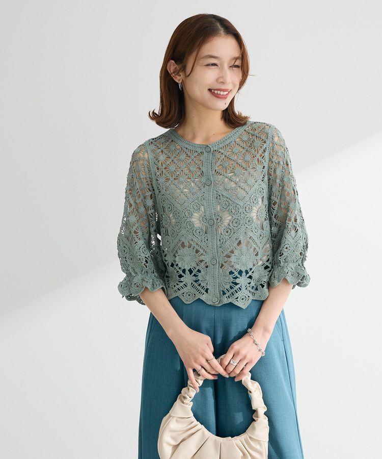 Green Parks「・SUGAR SPOON 2wayクロシェカーディガン」|カーディガン|Green