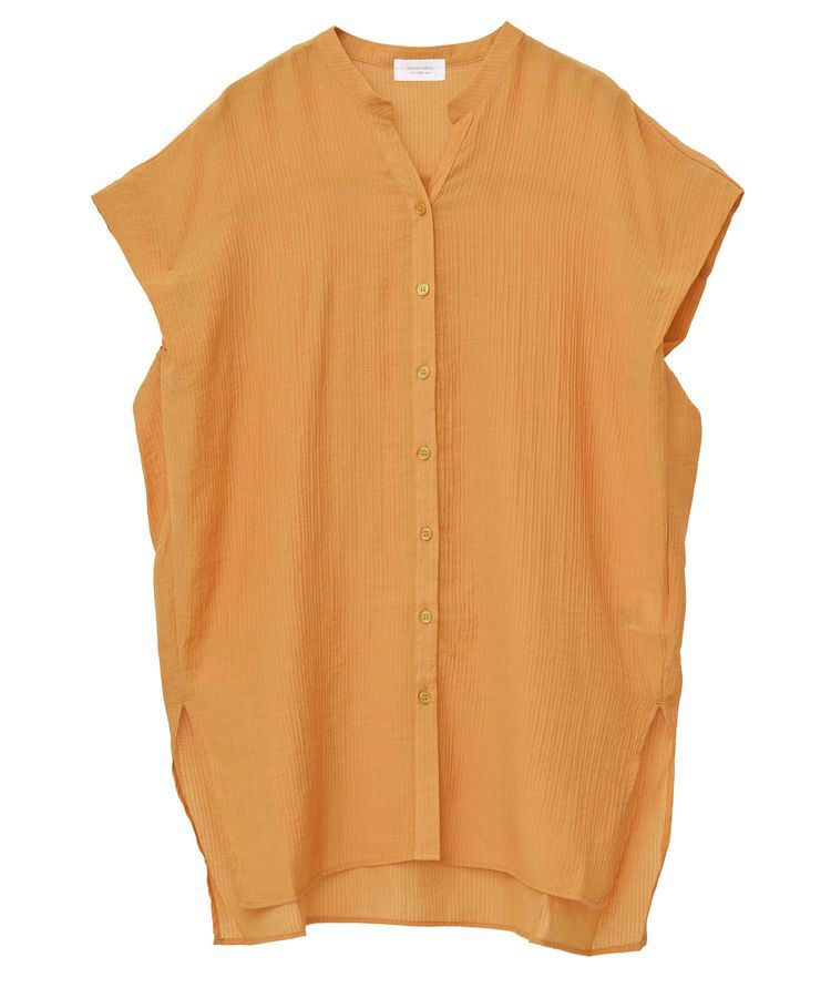 Green Parks「Kids 半袖シアーシャツワンピース」|ワンピース|Orange